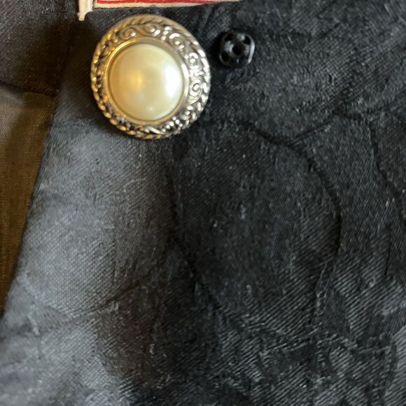 Vintage 90’s Susan Apple Suit Jacket Women’s 4 Black Lined Formal Fitted Button - Picture 7 of 13